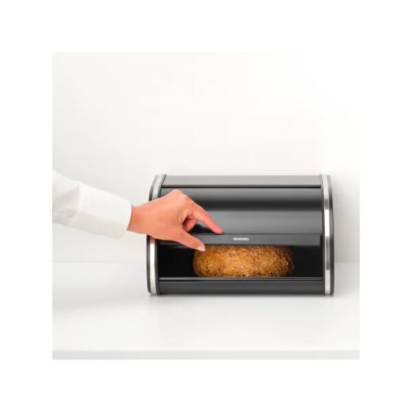 Brabantia Bread Bin Top Roll Medium - Matt Black