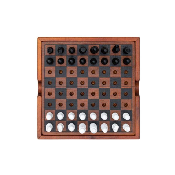 Iron & Glory Checkmate Wooden Chess & Checkers Set