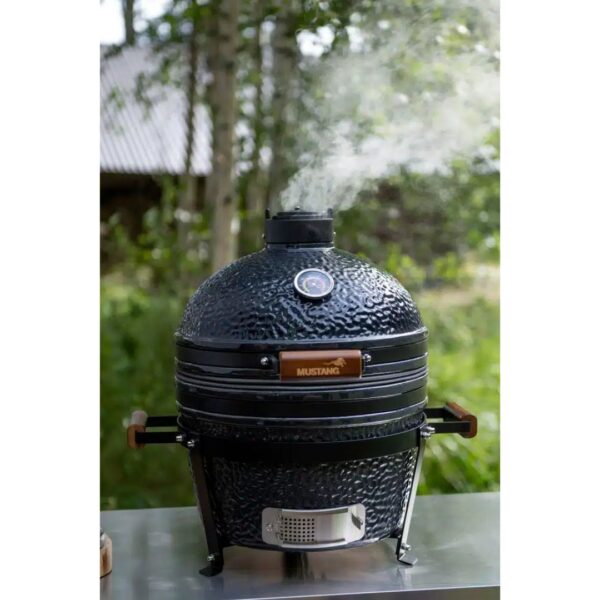 Mustang Charcoal Grill Kamado S | Cast Iron Grid | Grid Diameter 32.5cm - Image 6