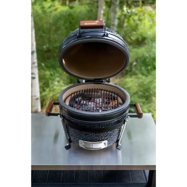 Mustang Charcoal Grill Kamado S | Cast Iron Grid | Grid Diameter 32.5cm - Image 5