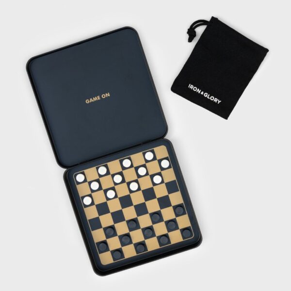 Iron & Glory Game On Magnetic Travel Checkers - Image 2