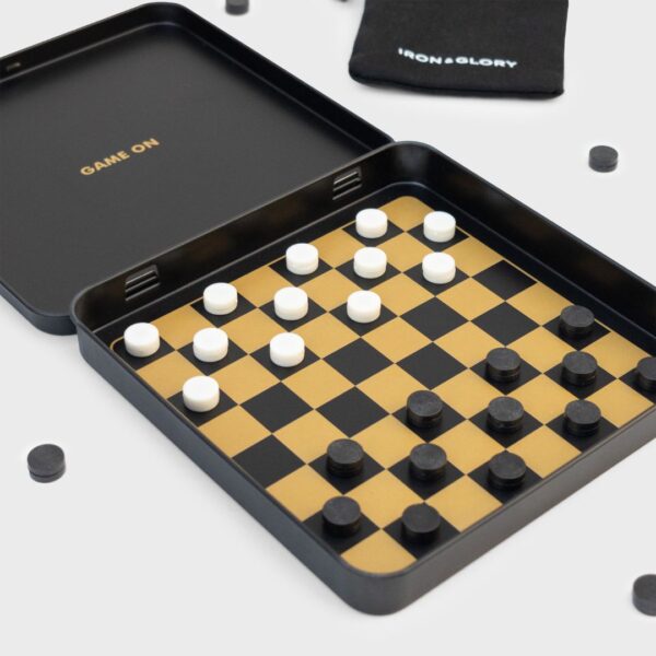 Iron & Glory Game On Magnetic Travel Checkers - Image 5