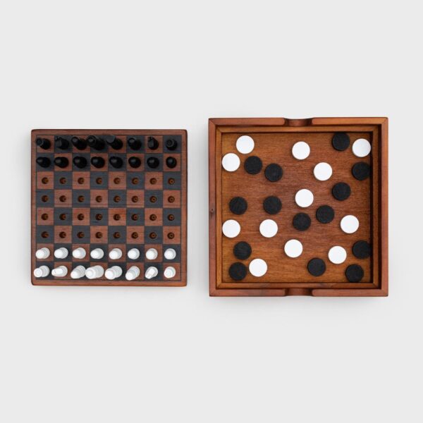 Iron & Glory Checkmate Wooden Chess & Checkers Set - Image 2