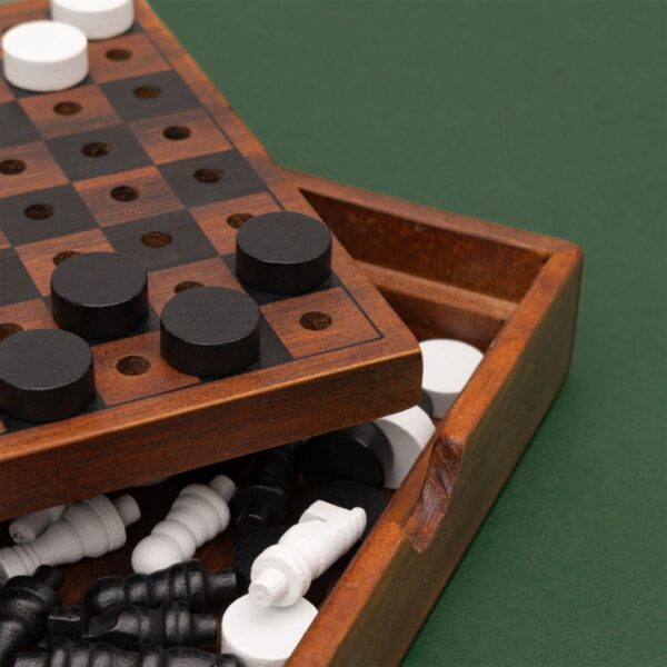 Iron & Glory Checkmate Wooden Chess & Checkers Set - Image 9