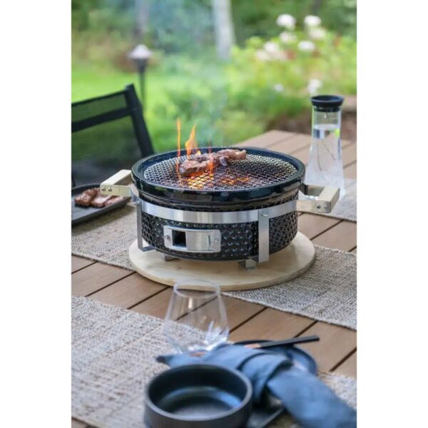 Mustang Charcoal Grill Hibachi | Ceramic Tabletop - Image 7