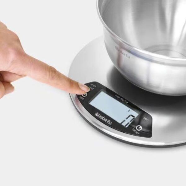 Brabantia Profile Digital Kitchen Scale & Timer - Round - Image 3