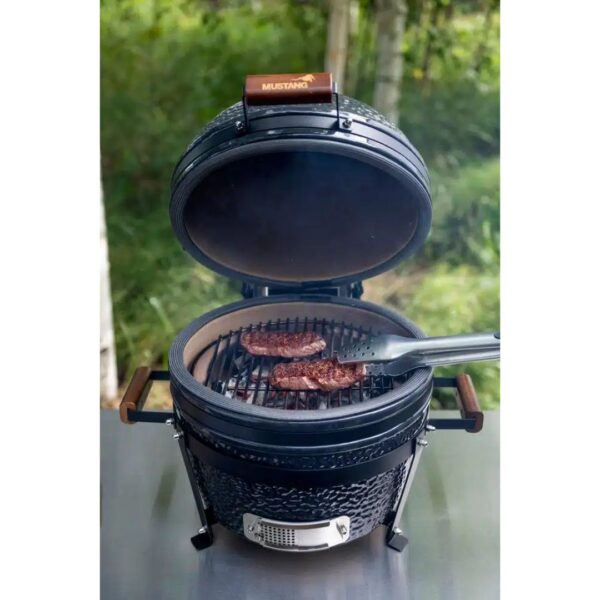 Mustang Charcoal Grill Kamado S | Cast Iron Grid | Grid Diameter 32.5cm - Image 8