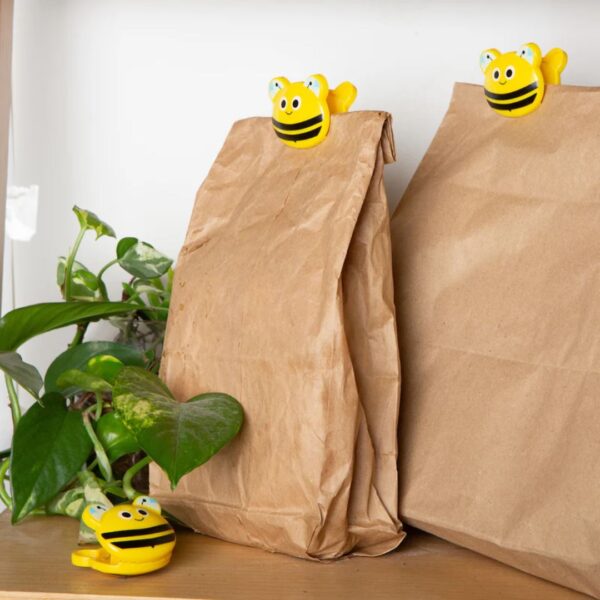 Kikkerland Bag Clips Bee - Set 6pcs. - Image 3