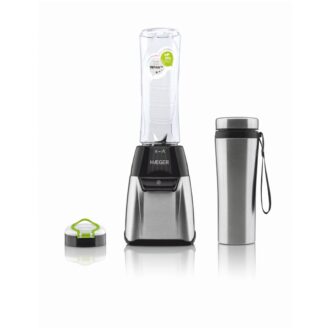 Haeger Sports Stainless Steel Blender | 350W | Cup 600ml | Thermos 450ml