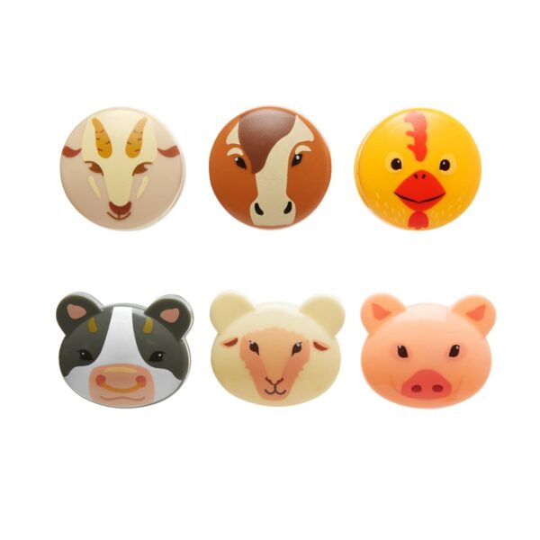 Kikkerland Bag Clips Farm Animal - Set 6pcs.