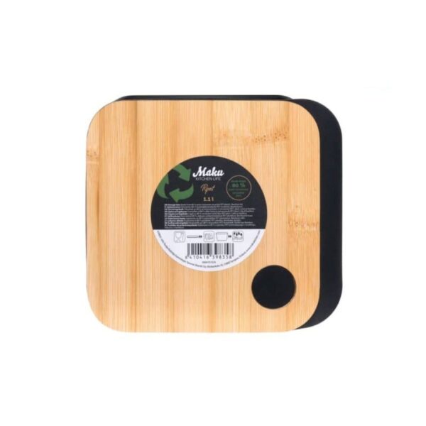 Maku rPET Storage Box | Recycled | Bamboo Lid | 1,1L. - Image 3