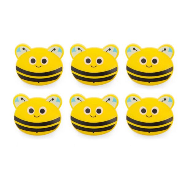 Kikkerland Bag Clips Bee - Set 6pcs.
