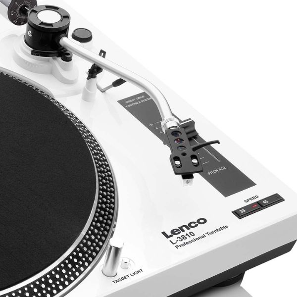 Lenco LS-3810WH - Direct Drive Turntable | USB Recording | White - Image 4