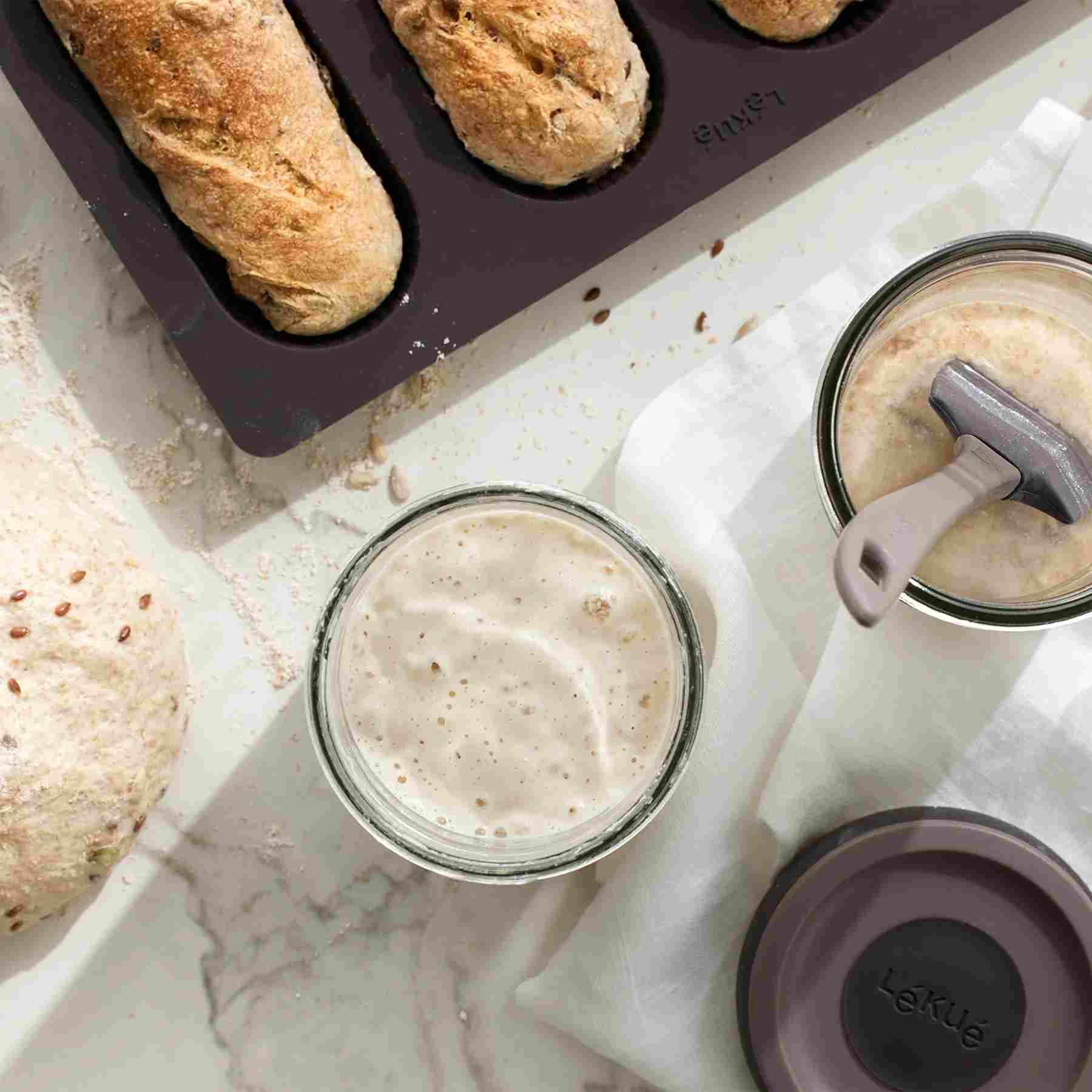 Lékué Sourdough Starter Kit | 2 Glass Jars | Spatula - Image 10