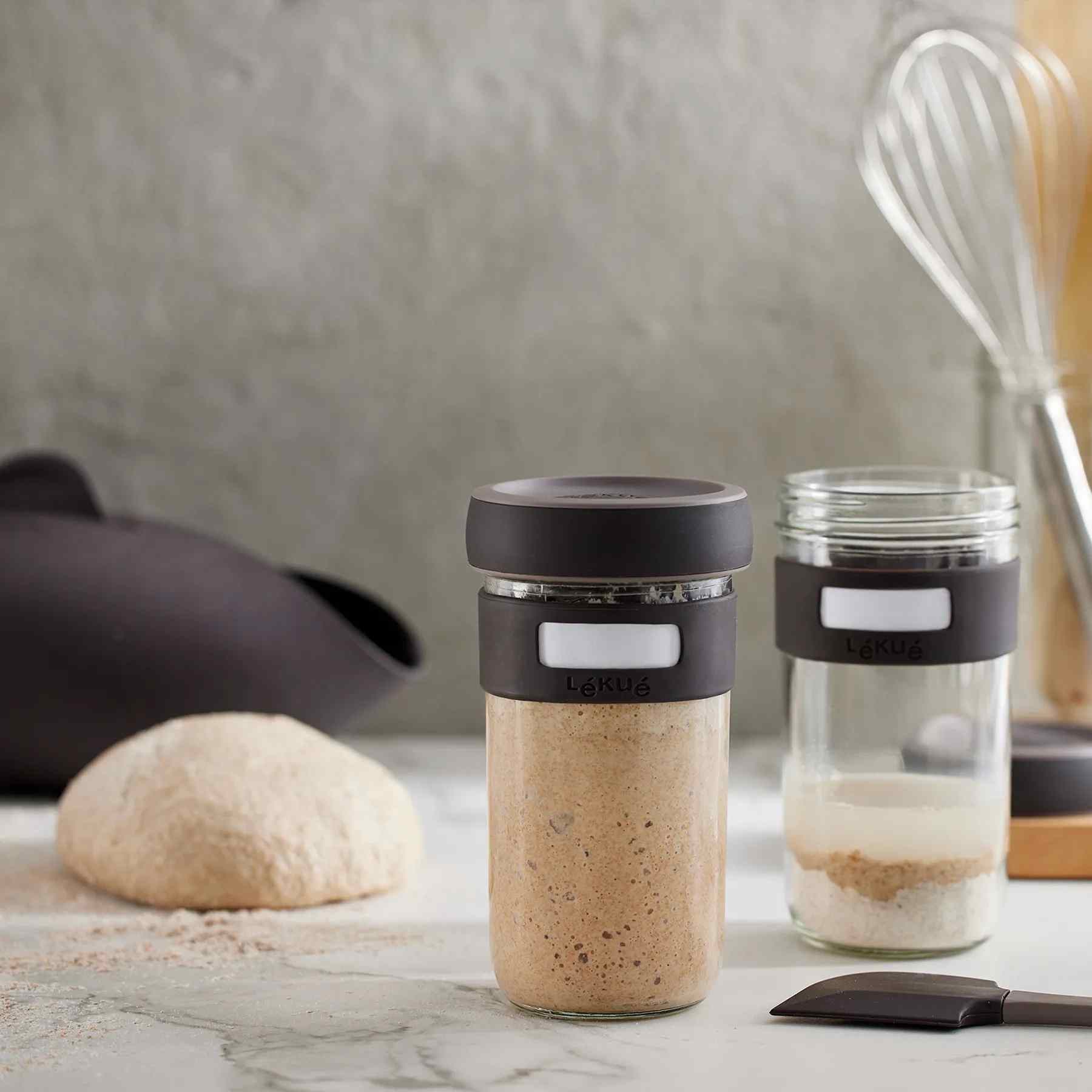 Lékué Sourdough Starter Kit | 2 Glass Jars | Spatula - Image 5