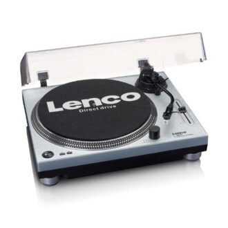 Lenco LS-3809ME - Direct Drive Turntable | USB Recording | Metallic Blue