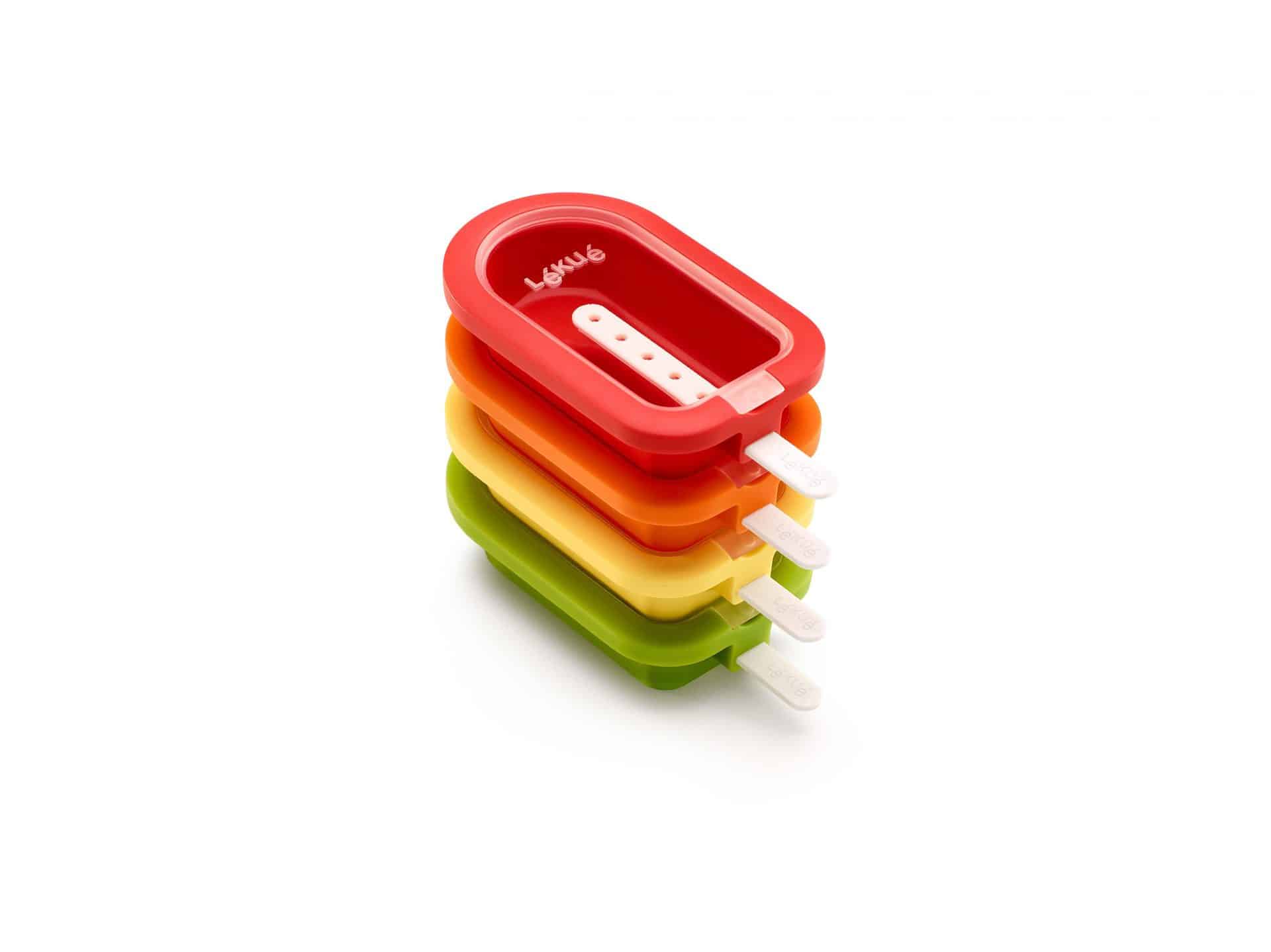 Lékué Ice Cream Moulds Set | Classic | Lolly | Stackable | 4pcs.