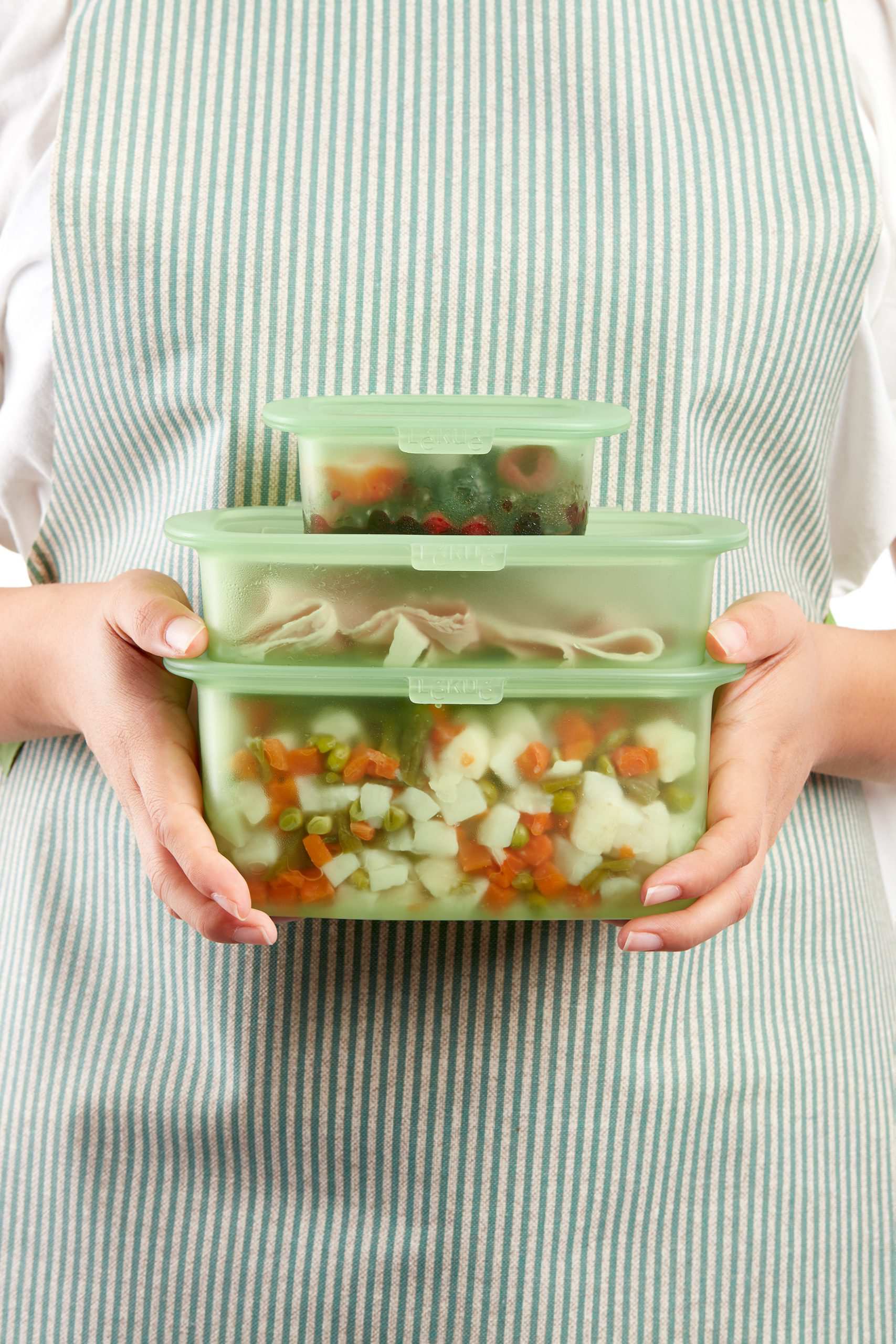 Lékué Reusable Silicone Box Set | Food Storage | Microwave | 3pcs. - Image 5