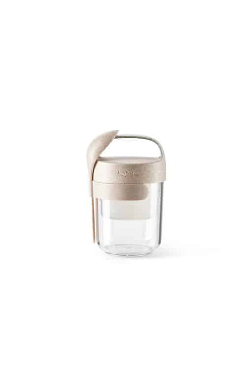Lékué Jar To Go | 400ml | Airtight | Leakproof | Spoon | Organic
