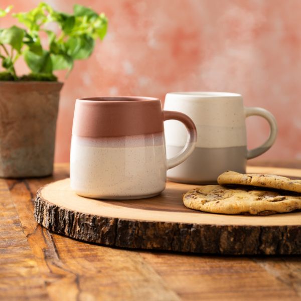 Mikasa Reactive Glazed Stoneware Mug | 400ml | Pink - Image 5