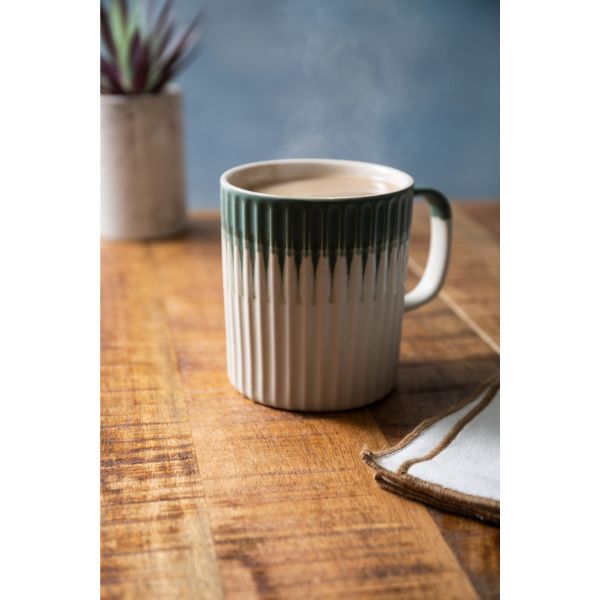 Mikasa Textured Stoneware Mug | 410ml | Green - Image 5