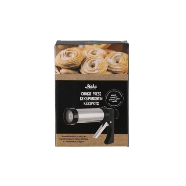 Maku Cookie Press | Aluminium | 13 Discs & Nozzles - Image 9