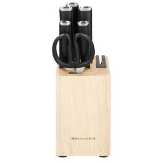 KitchenAid Classic Japanese Steel Knife Set | Sharpener | Rubberwood | 6pcs