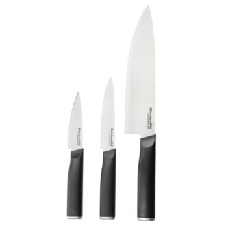 KitchenAid Classic High Carbon Japanese Steel Kitchen Knive Set | 3pcs