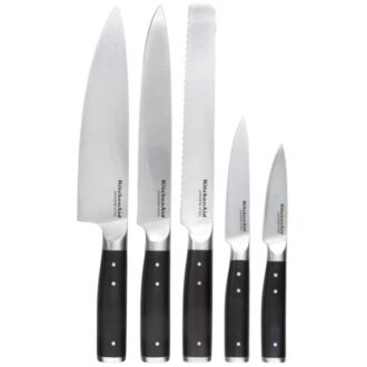 KitchenAid Classic Japanese Steel Knife Set | Sharpener | Birchwood | 6pcs