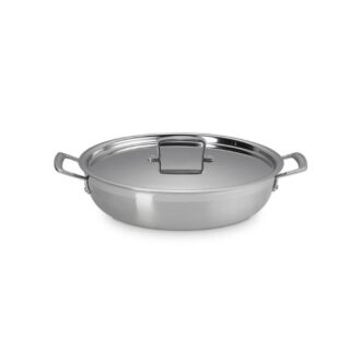 Le Creuset 3-ply Stainless Steel Shallow Casserole | Lid | 30cm | 4.8L