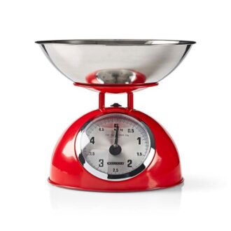 Melissa Retro Kitchen Scale | Max. 5kgs | Removable Bowl | Red
