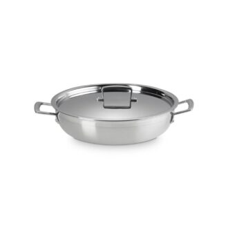 Le Creuset 3-ply Stainless Steel Non-Stick Shallow Casserole | Lid | 30cm | 4.8L