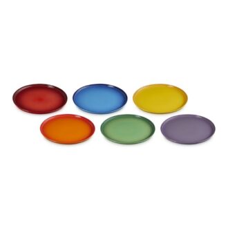 Le Creuset Stoneware Rainbow Dinner Plates Set | 27cm | 6pcs