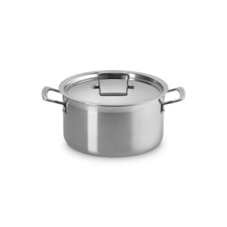 Le Creuset 3-ply Stainless Steel Deep Casserole | Stainless Lid | 24cm | 6L