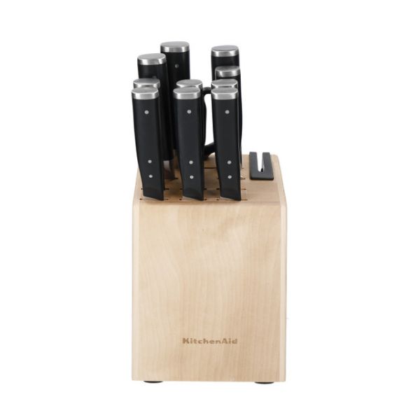KitchenAid Gourmet Japanese Steel Knife Set | Sharpener | Birchwood | 11pcs - Image 3