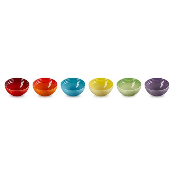 Le Creuset Stoneware Rainbow Snack Bowls Set | 6pcs - Image 2