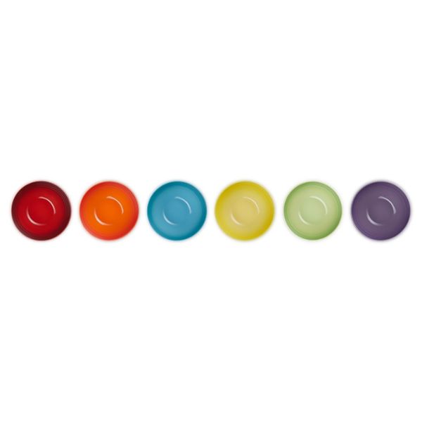 Le Creuset Stoneware Rainbow Snack Bowls Set | 6pcs - Image 3