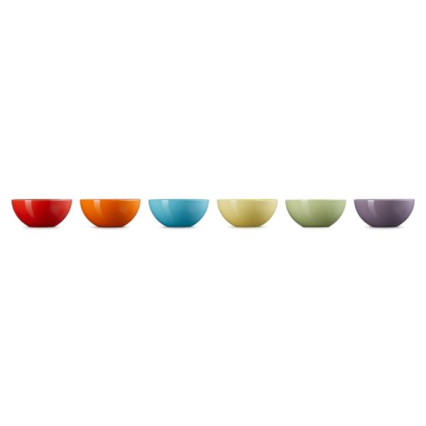 Le Creuset Stoneware Rainbow Snack Bowls Set | 6pcs - Image 4