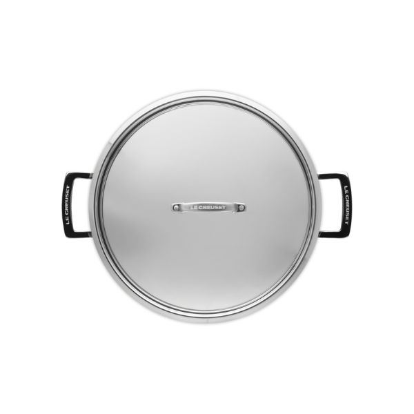 Le Creuset 3-ply Stainless Steel Non-Stick Shallow Casserole | Lid | 30cm | 4.8L - Image 4