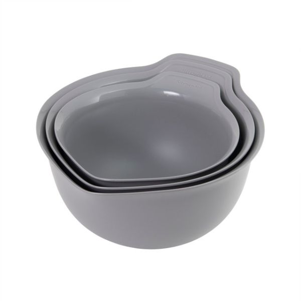 KitchenAid Nesting Mixing Bowl Set | 3pcs | Charcoal Grey - Image 3