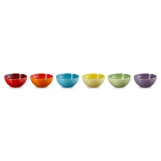 Le Creuset Stoneware Rainbow Snack Bowls Set | 6pcs