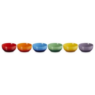 Le Creuset Stoneware Rainbow Cereal Bowls Set | 6pcs