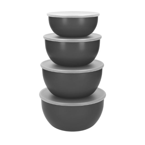 KitchenAid Meal Prep Bowls Set | Lids | 4pcs | Charcoal Grey