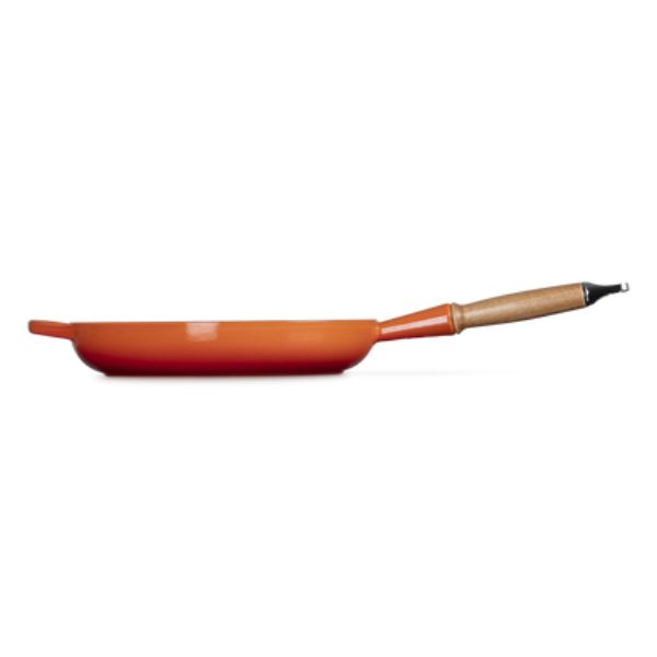 Le Creuset Cast Iron Frying Pan | Wooden Handle | 28cm | 2.6L - Image 7