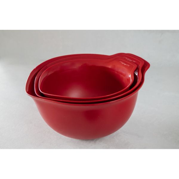 KitchenAid Nesting Mixing Bowl Set | 3pcs | Empire Red - Image 3