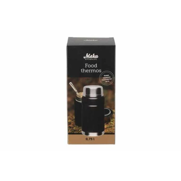 Maku Kitchen Life Food Thermos | Stainless Steel | Black | 0,75 L - Image 9